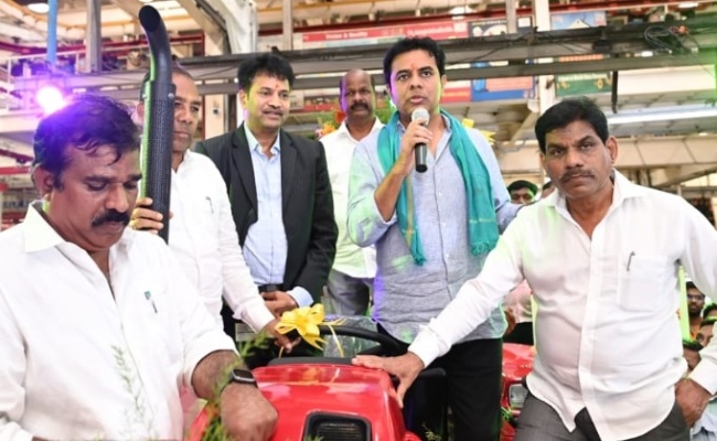 Mahindra Rolls Out Th Telangana Made Tractor From Its Facility