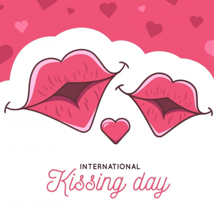 Валентинка с поцелуями. International kissing Day. Карточка с поцелуем. Карточка с поцелуями.