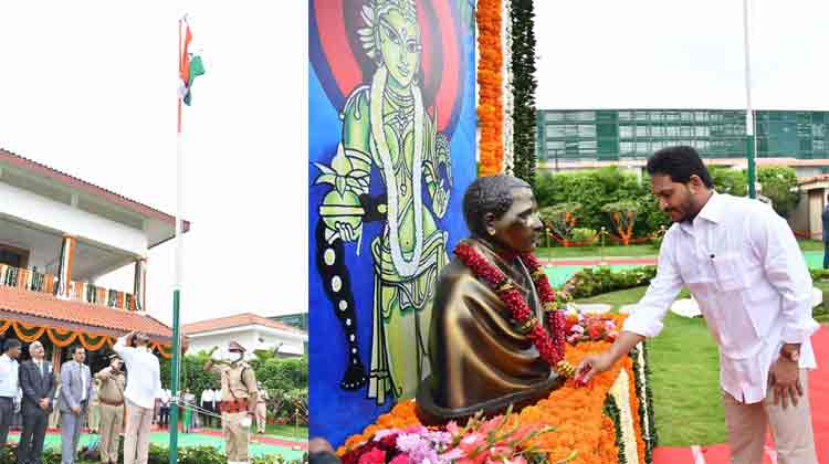 AP Formation Day 2021: CM YS Jagan Hoists National Flag