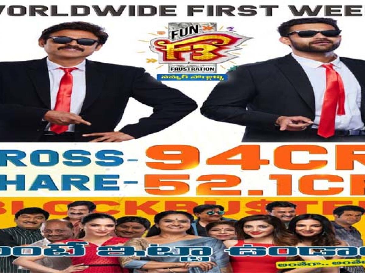 F3 Week 1 Collections: Venky Movie Nears 100 Crores at Box Office