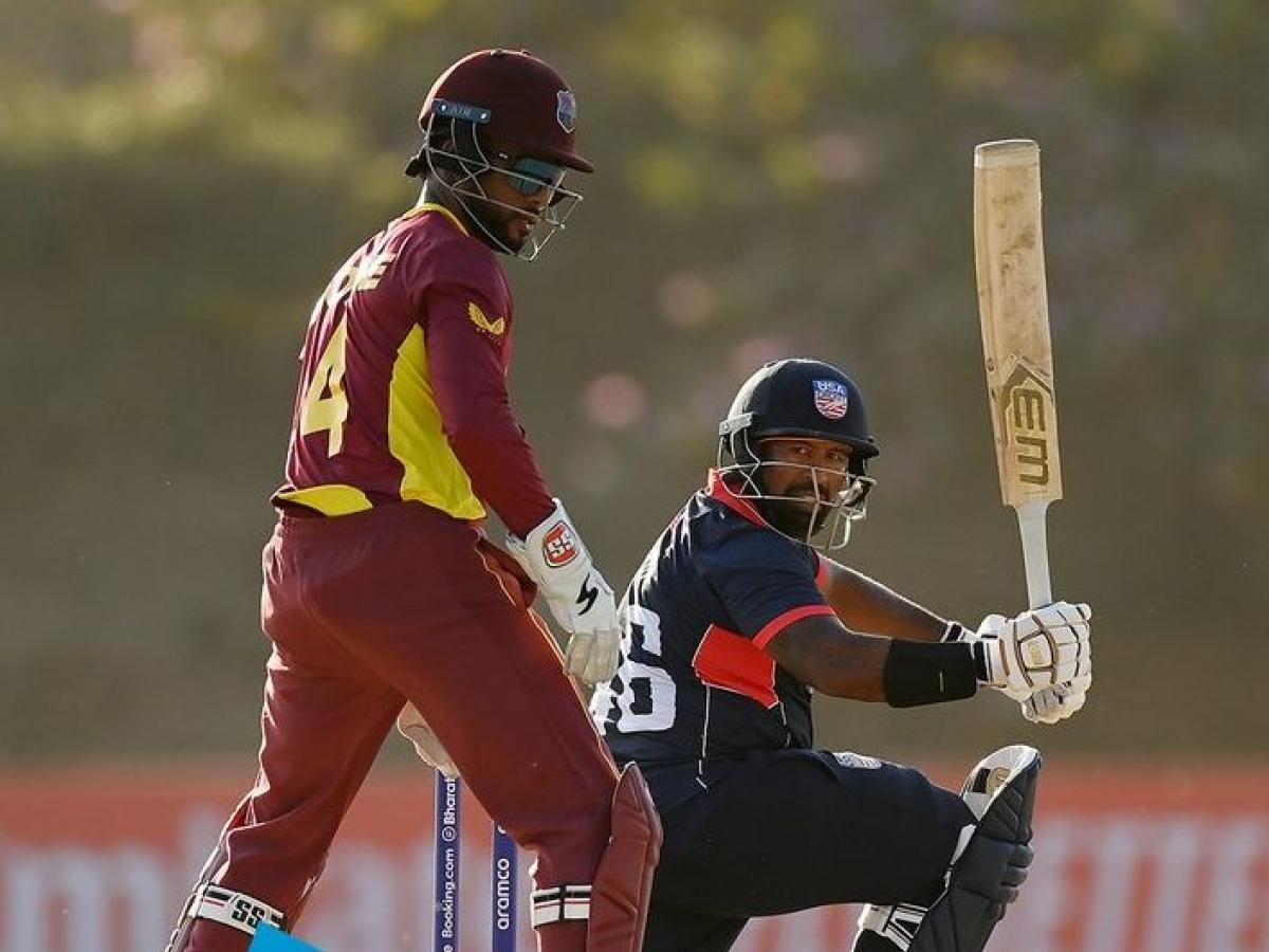 Aaron Jones - Wicket - West Indies vs USA