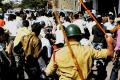 Tension in Nalgonda after stone pelting; four policemen injured - Sakshi Post