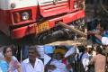 Bike crushed under bus&#039; front wheel, thwarts major mishap - Sakshi Post