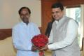 Telangana Chief Minister K. Chandrasekhar Rao and his Maharashtra counterpart Devendra Fadnavis&amp;amp;nbsp; - Sakshi Post