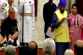 Ramdas Athawale representing from Maharashtra taking oath of office as Minister of State  at Rashtrapati Bhavan on Tuesday. - Sakshi Post