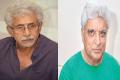 Bollywwod actor Naseeruddhin Shah and Lyricist Javed Akthar - Sakshi Post