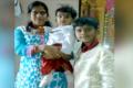 Sushrutha with her two children. - Sakshi Post