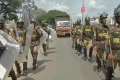 Security Forces Hold Flag March In Mandya - Sakshi Post