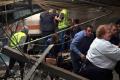 Passengers rush to safety after a train crashed into&amp;amp;nbsp;New Jersey Transit Hoboken station on Thursday during rush hour. - Sakshi Post