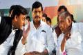 Samajwadi Party state president Shivpal (center) with Akhilesh Yadav and party chief Mulayam Singh Yadav - Sakshi Post