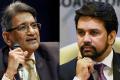 Justice R M Lodha (left) and BCCI chief Anurag Thakur - Sakshi Post