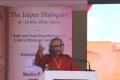 Pakistan-born Canadian writer Tarek Fateh at the ‘Jaipur Dialogues’ event in Jaipur on Saturday. - Sakshi Post