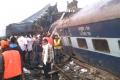 A section of the train following the tragic Indore-Patna Express derailment in Uttar Pradesh. - Sakshi Post