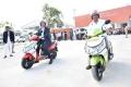 Municipal Administration Minister K. T. Rama Rao with Uber founder and CEO Travis Kalanick at the launch of UberMoto, in Hyderabad on Tuesday. - Sakshi Post