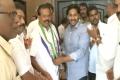 YSRCP president YS Jagan Mohan Reddy welcoming Vijayabhaskar Reddy into the party fold. - Sakshi Post