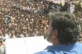 YSRCP president, Opposition Leader YS Jagan addressing a mammoth gathering at Uravakonda while participating in a Mahadharna demanding early completion of Handri-Neeva project on Monday. - Sakshi Post