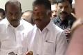 Incharge chief &amp;amp;nbsp;minister O Panneerselvam addressing the media at his residence after meeting Governor CH Vidyasagar Rao, on Thursday. - Sakshi Post