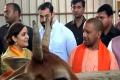 Yogi Adityanath at Aparna Yadav’s Goshala - Sakshi Post