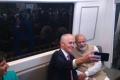 Prime Minister Narendra Modi and his Australian counterpart Malcolm Turnbull on board the Delhi Metro bound for&amp;amp;nbsp;Akshardham station, on Monday. - Sakshi Post