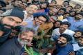 Daggubati Rana taking a selfie with Rajamouli, Prabhas and film crew - Sakshi Post