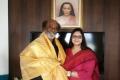 All India Mahila Congress General Secretary and actress Nagma with Rajnikanth at his residence - Sakshi Post