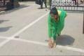 Uzma Ahmed respectfully touches Indian soil after crossing Wagah border - Sakshi Post