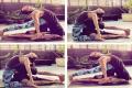 Karan and Bipasha doign Halasana and Ushtrasana - Sakshi Post