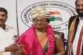 Congress Presidential candidate Meira Kumar being felicitated at Gandhi Bhavan on Monday - Sakshi Post