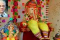 An eco-friendly Ganpati made of paper at a pandal in Mumbai - Sakshi Post