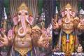 Khairatabad Ganesh is called ‘Chandikumara Ananta Maha Ganapati’ this year with the installation of idols of Goddess Chandi and Lord Kumaraswamy (Ananta) besides the main deity. - Sakshi Post