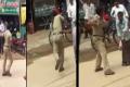 In the video, the constable was seen thrashing the person with his lathi. Later, the locals are seen trying to stop the policeman from further thrashing the poor man. - Sakshi Post