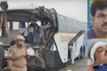 The front portion of the bus was badly damaged and five of 39 passengers on board were injured. - Sakshi Post