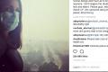 Actress Parineeti Chopra on Wednesday posted a photo her wearing anti-pollution mask, on Instagram. - Sakshi Post