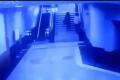 The footage shows the woman walking on a staircase with the man right behind her - Sakshi Post