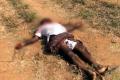 Chenna Reddy’s body lying in the fields in Badanapalli village - Sakshi Post