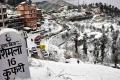 Picturesque tourist resort Manali, which saw a low of 0.4 degrees Celsius, may see season’s first snowfall. - Sakshi Post