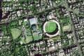 The image shows a part of Indore with the Holkar Cricket Stadium in the centre - Sakshi Post