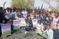 The engineering college students expressed solidarity by holding placards and demanded special status for AP - Sakshi Post