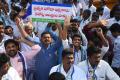 A huge gathering of YSRCP workers, supporters, intellectuals and general public have been come in support of the dharna for achieving SCS to AP at Sansad Marg in New Delhi &amp;amp;nbsp; - Sakshi Post