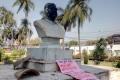 Bharatiya Jana Sangh founder Syama Prasad Mukherjee was vandalised on Wednesday at Kalighat in Kolkata - Sakshi Post