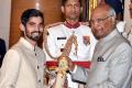 President Ram Nath Kovind awards Padma Shri to Kidambi Srikanth&amp;amp;nbsp; - Sakshi Post