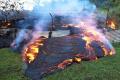 The volcano erupted Sunday, spewing a river of lava and plumes of smoke almost 6 miles into the air - Sakshi Post