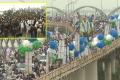 YS Jagan’s Praja Sankalpa Yatra crossed the iconic Godavari bridge in Rajahmundry - Sakshi Post