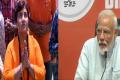 Pragya Singh Thakur and Narendra Modi - Sakshi Post