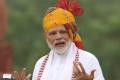 PM Modi at the ramparts of Red Fort - Sakshi Post