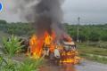 Two Cars Collides on NH 65 And Reduced To Ashes - Sakshi Post