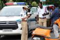 A file photo of Hyderabad Traffic Police checking vehicles in the city - Sakshi Post