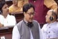 Union Law Minister Kiren Rijiju in Rajya Sabha -Sakshi Post