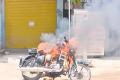 Hyderabad: Royal Enfield Bike Catches Bursts Into Flames During Ignition - Sakshi Post