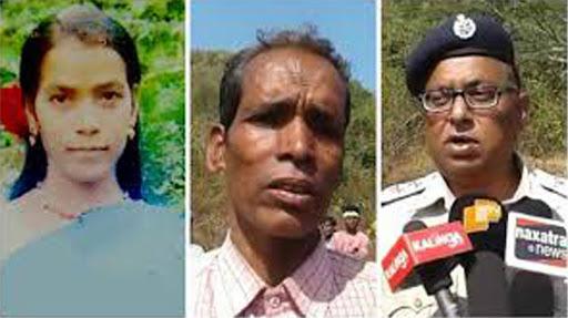 Sarpanch candidate  Mini Dalabehera, her father Paul Dalabehera and Superintendent of Police Sushil Panigrahi - Sakshi Post